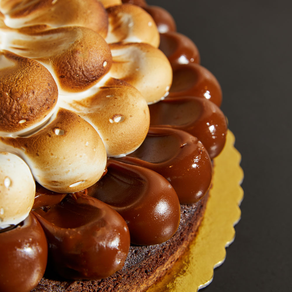 Brownie con dulce de leche y Merengue